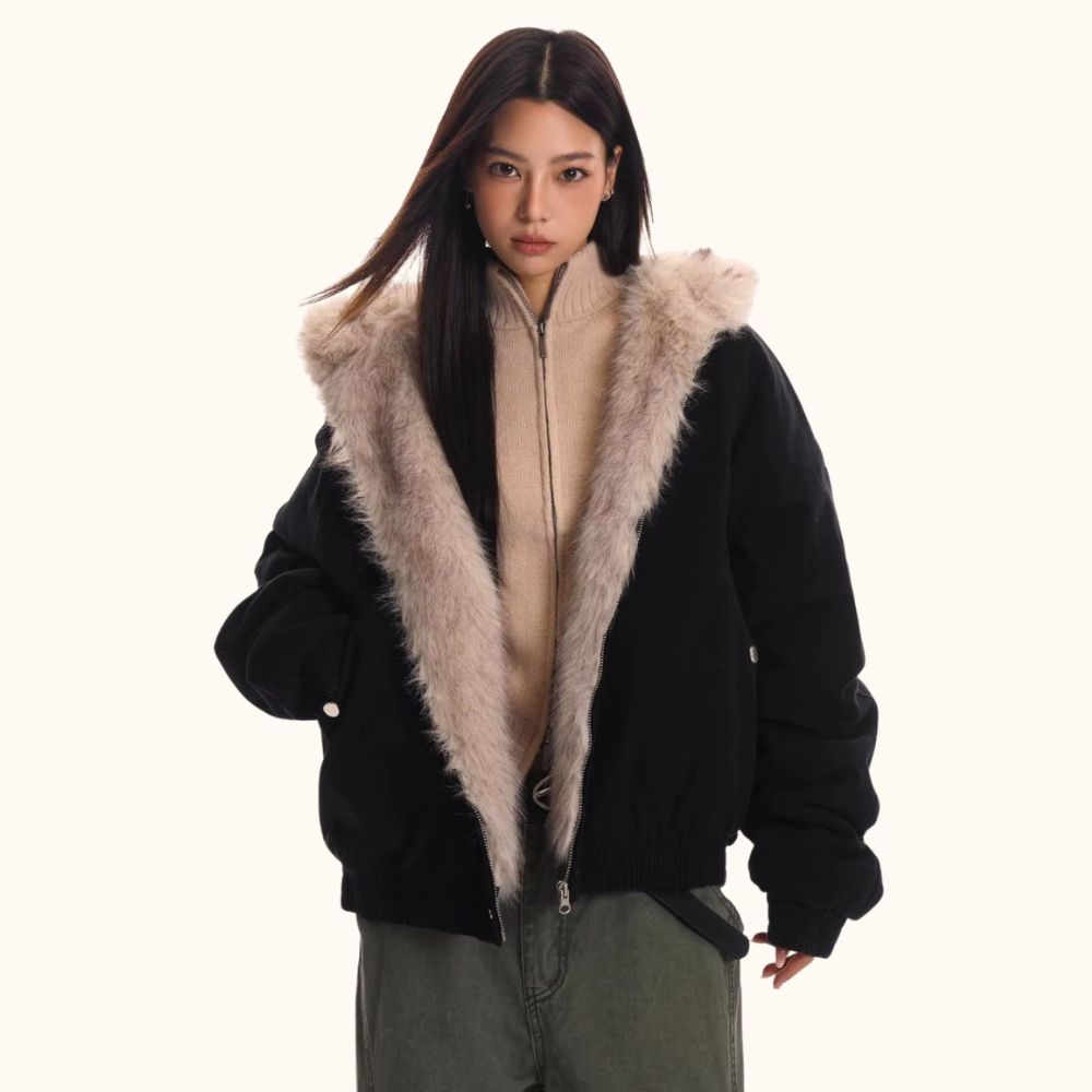 Sherpa puffer jacket