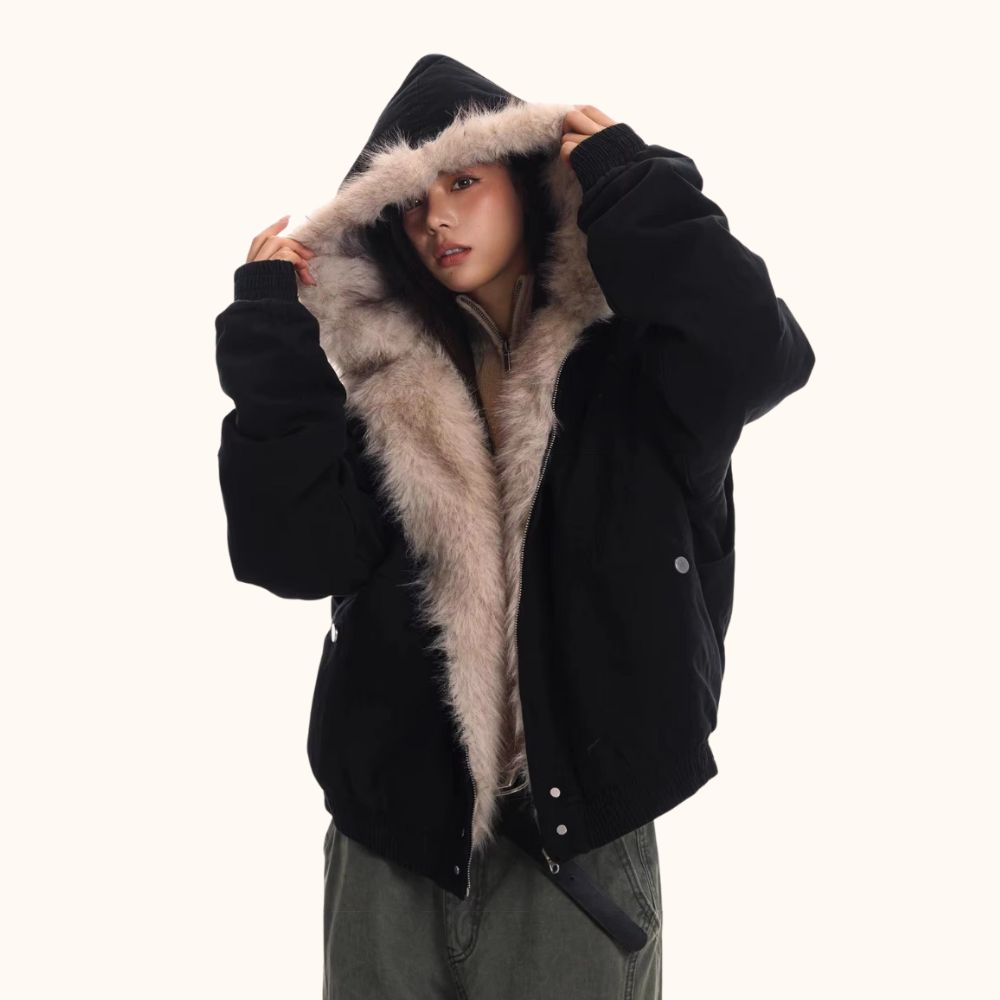 Sherpa puffer jacket